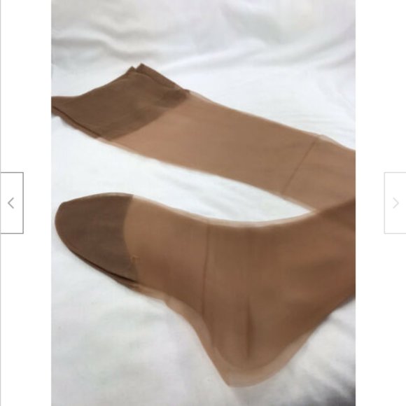Vtg Lady Gray Seam Free 15 Denier Micro Mesh Thigh High Stockings Hosiery - Picture 5 of 5